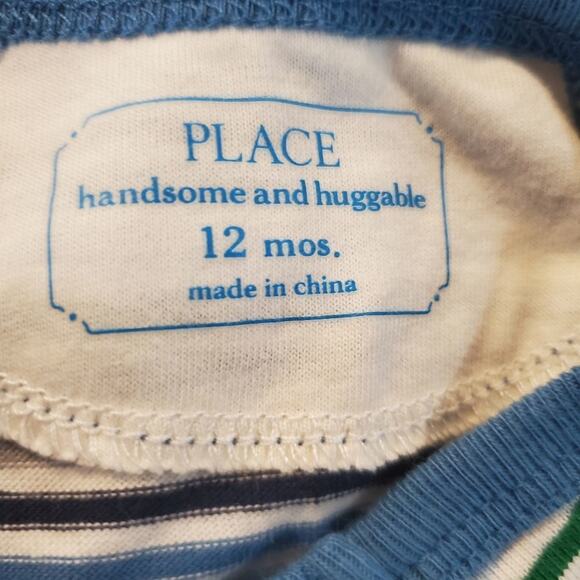 Place 12 month long sleeve striped onesie - Picture 5 of 5